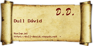 Dull Dávid névjegykártya